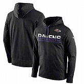 Men's Baltimore Ravens Nike Sideline Circuit Pullover Performance Hoodie - Black FengYun,baseball caps,new era cap wholesale,wholesale hats